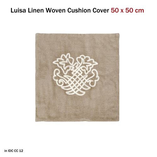 Luisa Linen Woven Cushion Cover 50 x 50 cm by IDC Homewares