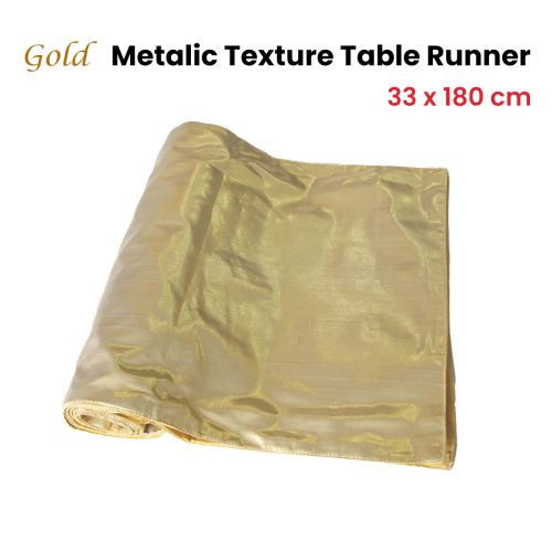Gold Metallic Table Runner 33 x 180cm