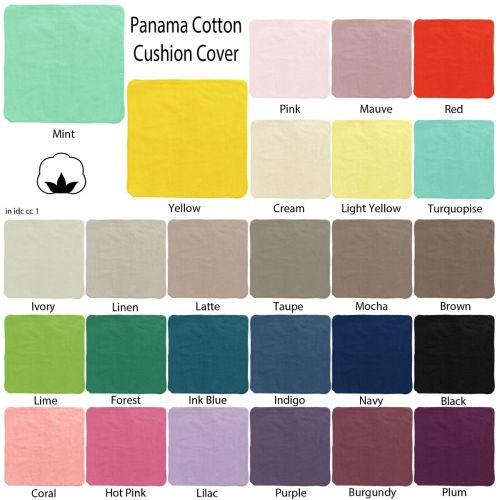 Panama 100% Cotton Cushion Cover 43 x 43 cm by IDC Homewares