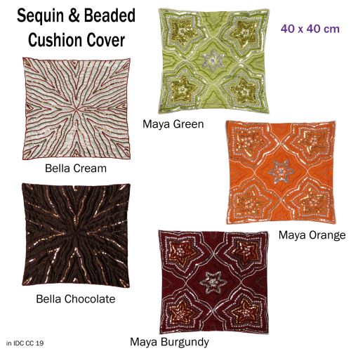 Sequin Cushion Cover 40 x 40cm by IDC Homewares