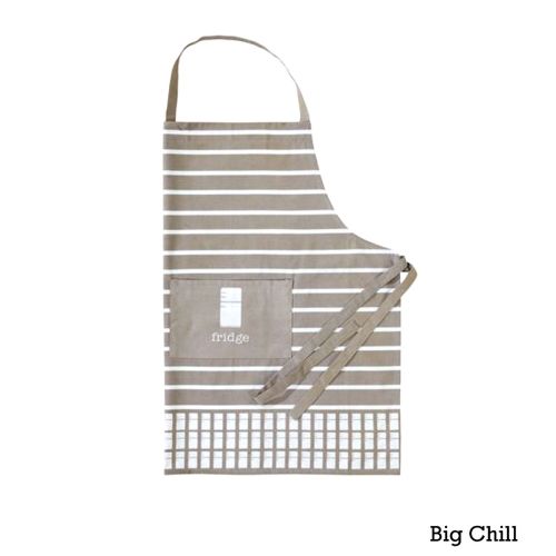 Standard Size Cotton Apron Big Chill Taupe by IDC Homewares