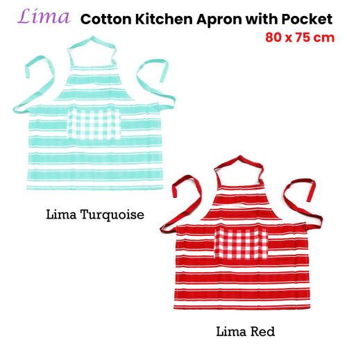 Lima Cotton Standard Apron with Pocket by J Elliot Home