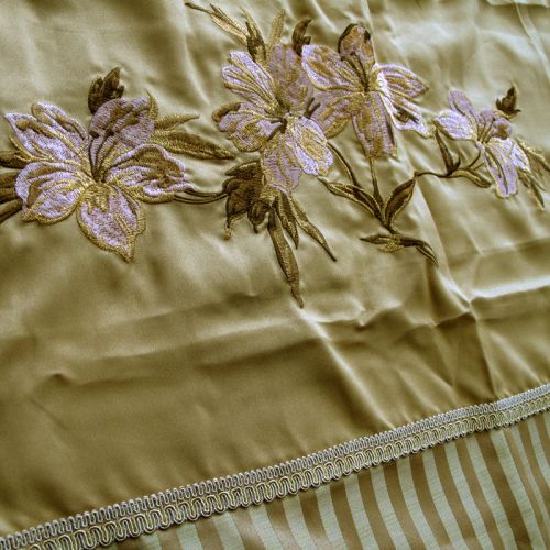 Monet Gold Embroidery Quilt Cover Set