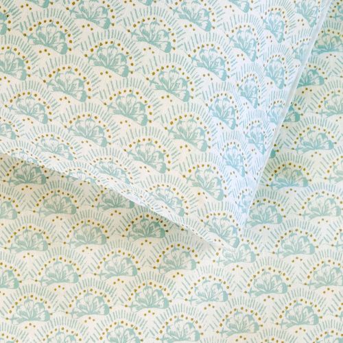 Raku Blue 100% Cotton Quilt Cover Set by Ardor