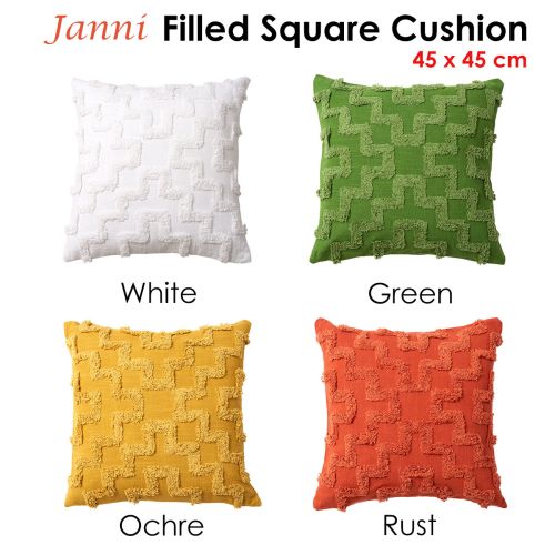 Janni Filled Square Cushion by Accessorize