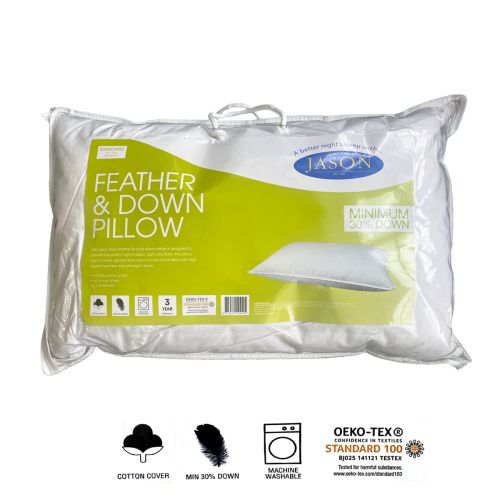 900gsm 70% Feather 30% Down Standard Pillow 48 x 73 cm by Jason