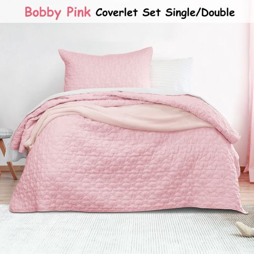 Bobby Pink Kids Coverlet Set Single/Double by Jelly Bean Kids