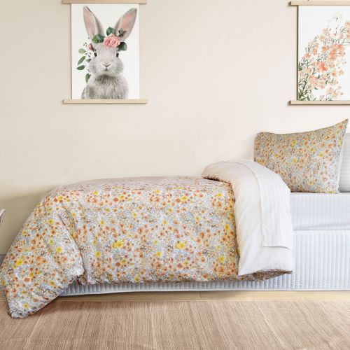 Flora Brown Quilt Cover Set by Jelly Bean Kids
