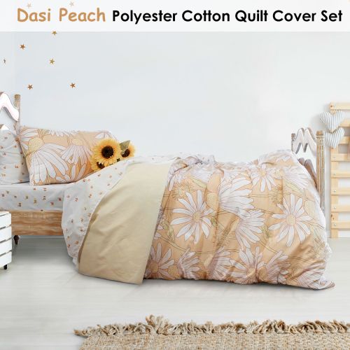 Dasi Peach Quilt Cover Set by Jelly Bean Kids