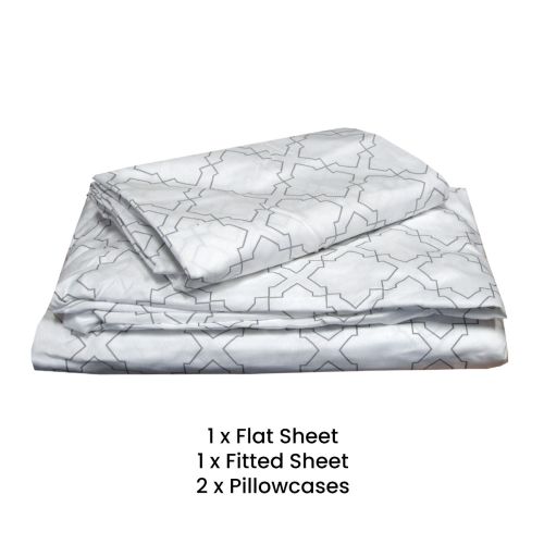 10 Pcs Kenton White Comforter Set