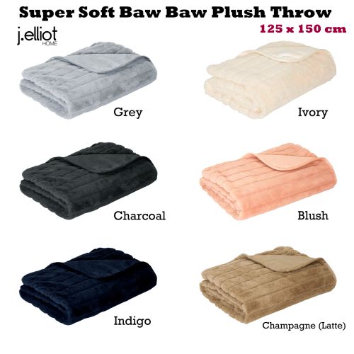 Super Soft Baw Baw Plush Throw 125 x 150 cm by J.elliot