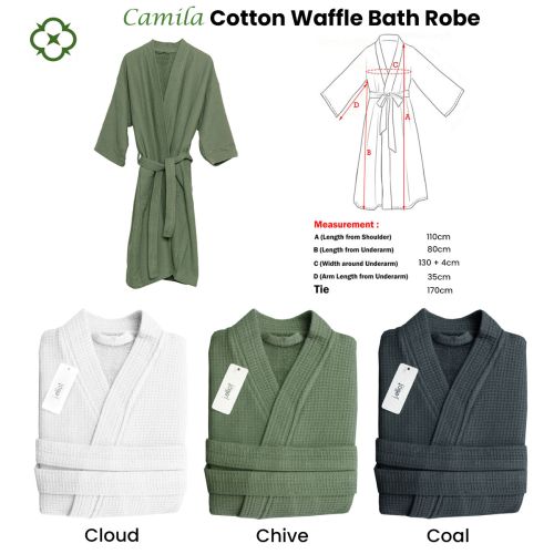 Camila Cotton Waffle Bath Robe by J Elliot Home