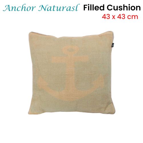 Anchor Natural Filled Cushion 43 x 43 cm by J.elliot