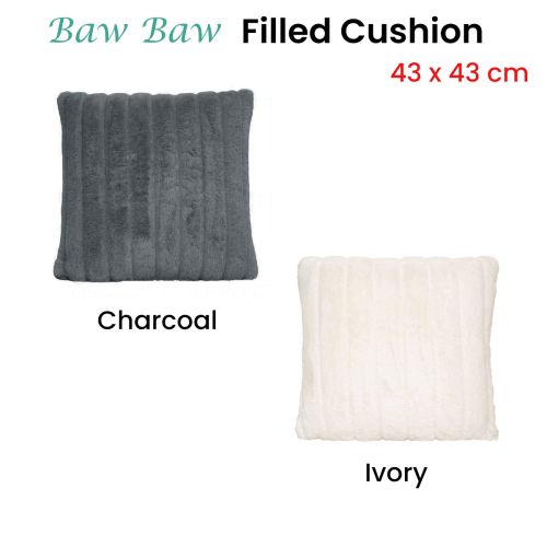Baw Baw Faux Fur Filled Cushion 43 x 43 cm by J.elliot