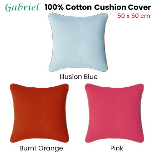 Gabriel 100% Cotton Cushion Cover 50 x 50 cm by J.elliot