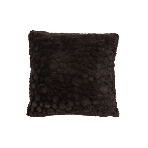 Dots Chocolate Plush Filled Cushion 43 x 43 cm
