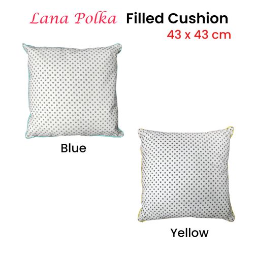 Lana Polka Filled Cushion 43 x 43 cm by J.elliot