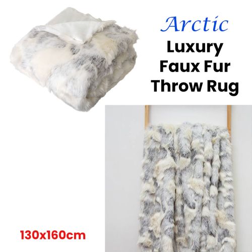 Arctic Luxury Faux Fur Throw 130 x 160cm by J Elliot Home