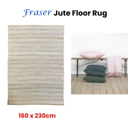 Fraser Jute Floor Rug 160 x 230cm by J Elliot Home