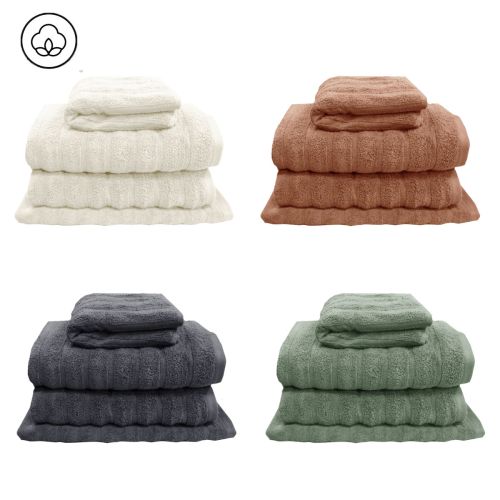 Set of 4 George Collective Cotton Bath Towel Set by J Elliot Home