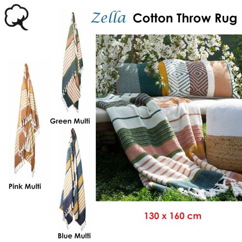 Zella Cotton Throw Rug 130 x 160 cm by J.elliot