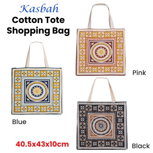 Kasbah Cotton Tote Shopping Bag 40.5x43x10cm by J Elliot Home
