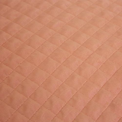 Adela Clay Pink Velvet Quilted Coverlet Set Queen/King by J Elliot Home
