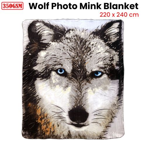Mink wolf blanket sales