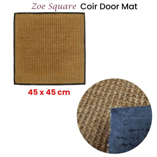 Zoe Square Coir Door Mat 45 x 45cm