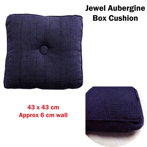Jewel Aubergine Box Filled Cushion 43 x 43 + 6 cm by Rapee