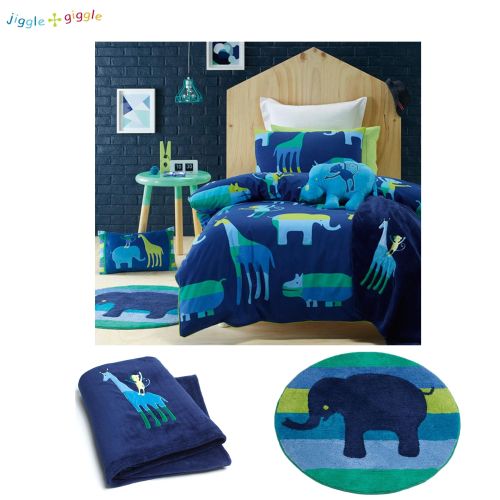 Animal Patch Quilt Cover Set by Jiggle & Giggle