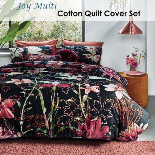 Joy Multi Cotton Quilt Cover Set by Bedding House
