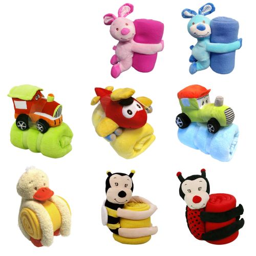 Comfortable Plush Baby Blanket with Toy