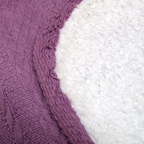 Cable Knit Sherpa Throw 127 x 152 cm