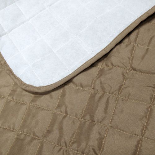 Microfibre Lightly Quilted 1 Seater Sofa Protector with Side Pockets Mocha