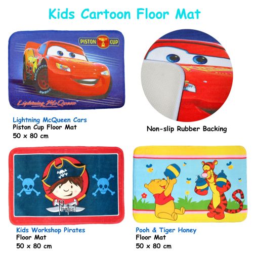 Kids Cartoon Rubber Backed Floor Mat 50 x 80cm