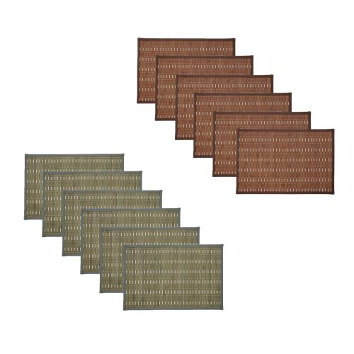 Set of 6 Streak Bamboo Table Placemats 30 x 45cm
