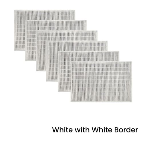 Set of 6 Border Bamboo Table Placemats 30 x 45cm