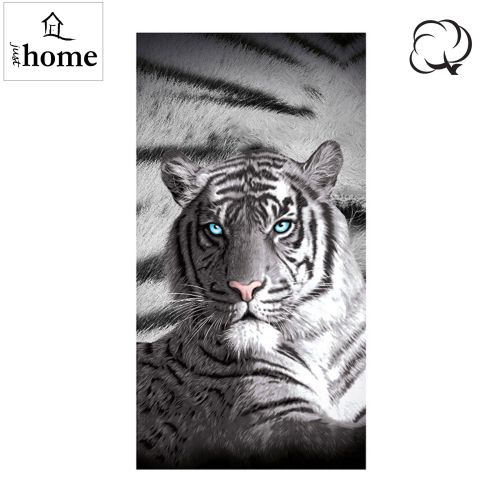 Blue Eyes Stripes Tiger Bath Beach Towel by Just Home