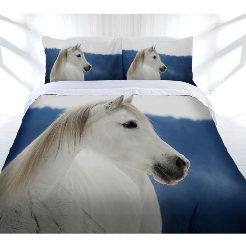 Snowy Horse Quilt Cover Set by Just Home
