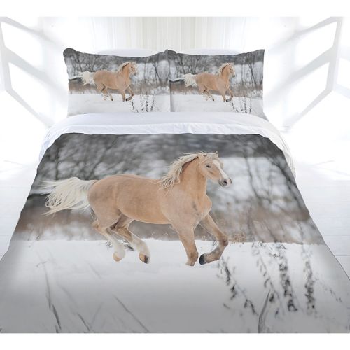 Winter Gallop Quilt Cover Set by Just Home