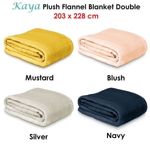 Kaya Plush Flannel Blanket Double 203 x 228 cm by Apartmento