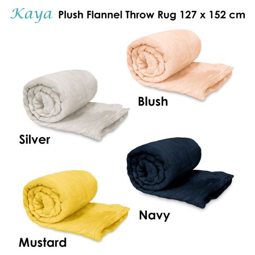 Kaya Plush Flannel Throw Rug 127 x 152 cm by Apartmento