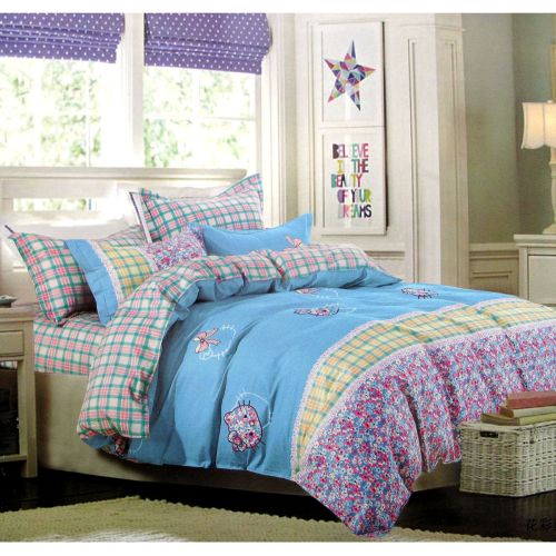 310TC Fairy Blossom Cotton Printed Quilt Cover Set Single