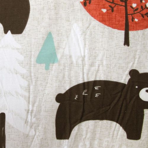Forest Friends Taupe Cotton Quilt Cover Set