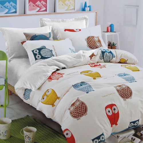 Hooting Owls Multi Cotton Quilt Cover Set