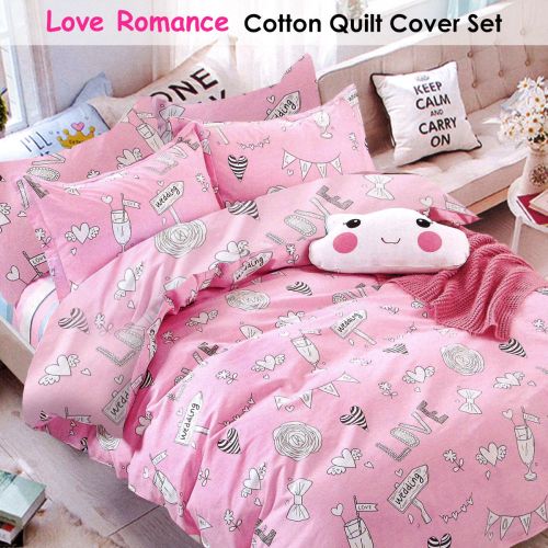 Love Romance Celebrating Cotton Printed Quilt Cover Set