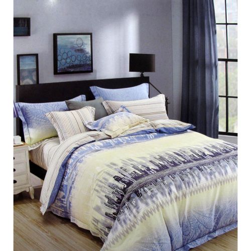 310TC Urban Mirage Cotton Printed Quilt Cover Set Single