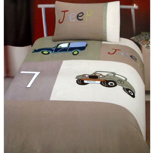 Jeep Classics Collection Embroidered Quilt Cover Set Single