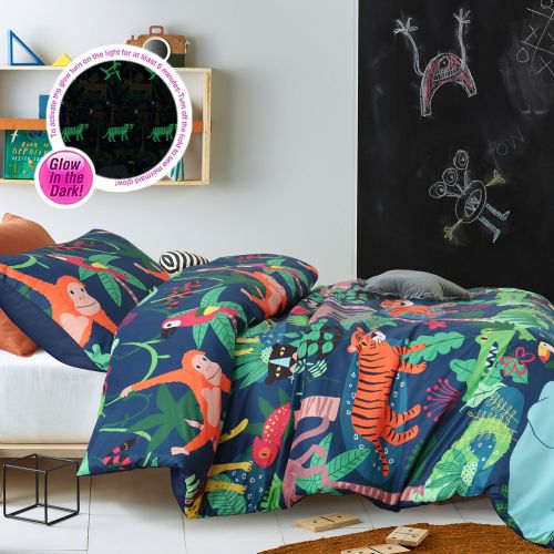 Rainforest Glow in the Dark Quilt Cover Set by Happy Kids